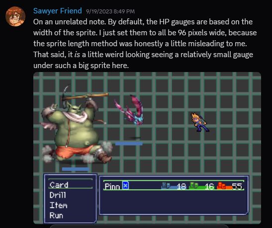 Sawyer shows off a screenshot with some UI stuff.