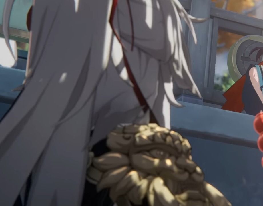 Jing Yuan watching Yunli above the wall in a cat-like position.

Jing Yuan vendo a Yunli em cima do muro numa posição de gato.