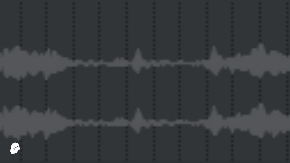 Sound wave with a tiny ghost on it