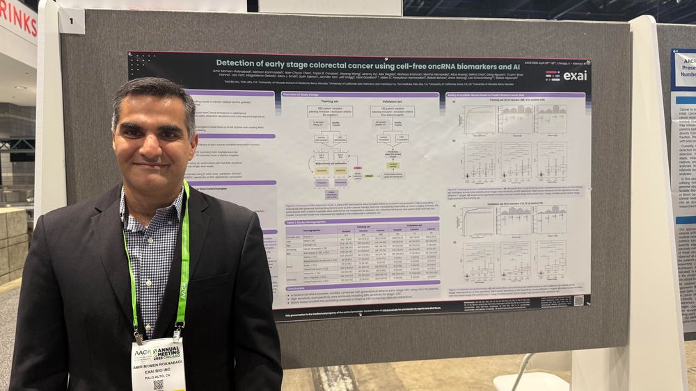 Amir Momen-Roknabadi representing Exai Bio at AACR 2025