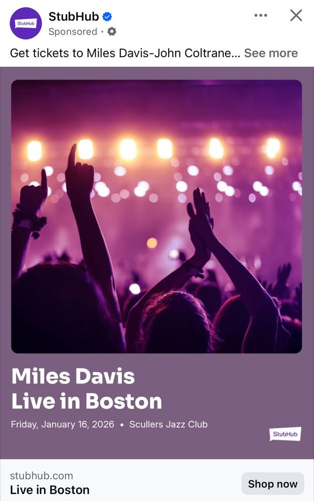 Miles Davis and John Coltrane live in Boston.