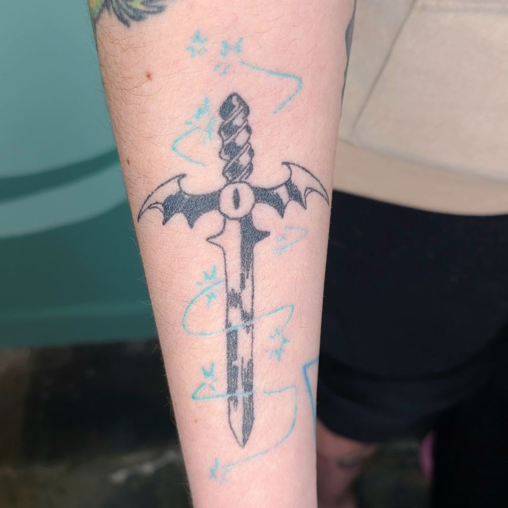 the same tattoo, healed after about two months.
