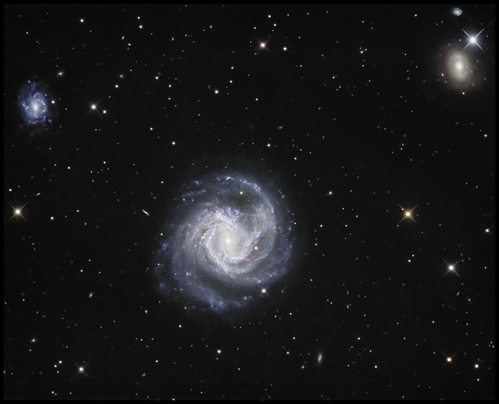 M61, barred spiral galaxy in Virgo.