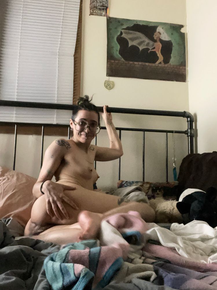 this shot is just like the second, with dogpile only holding the bedframe with one hand, but now the other spreads his ass cheek while raising one leg to expose his hole