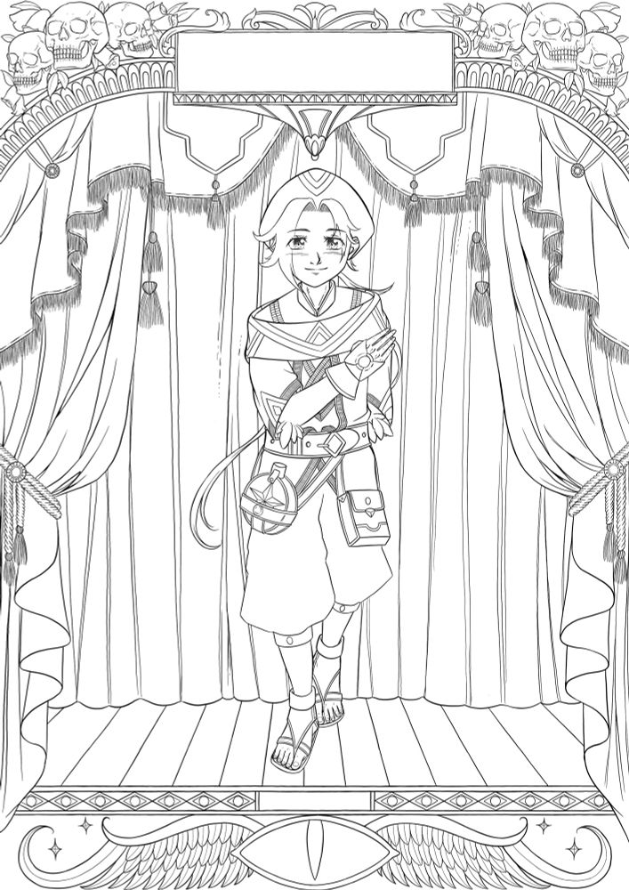 Progreso de la ilustración.