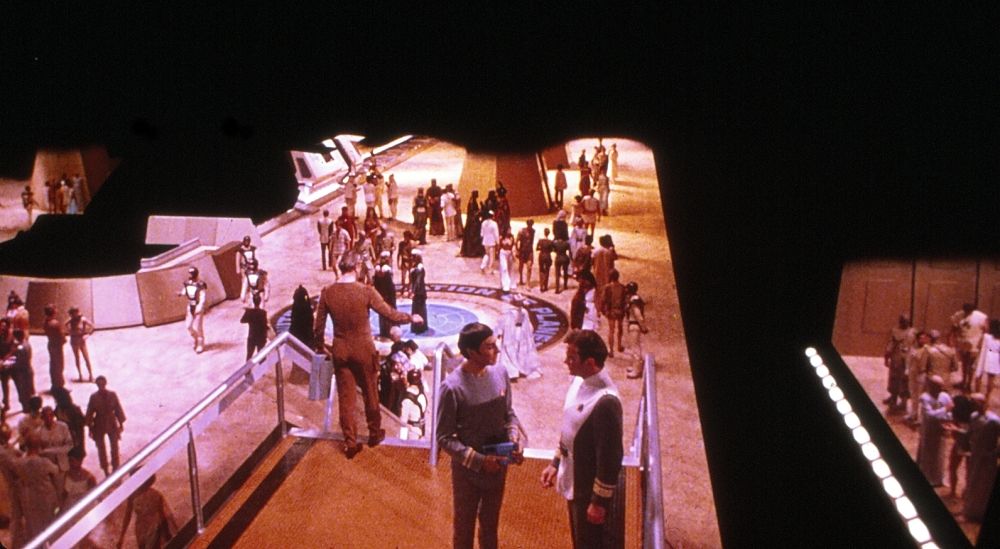 Photographic plates with a black holdout matte for the San Francisco air tram station in Star Trek—The Motion Picture.