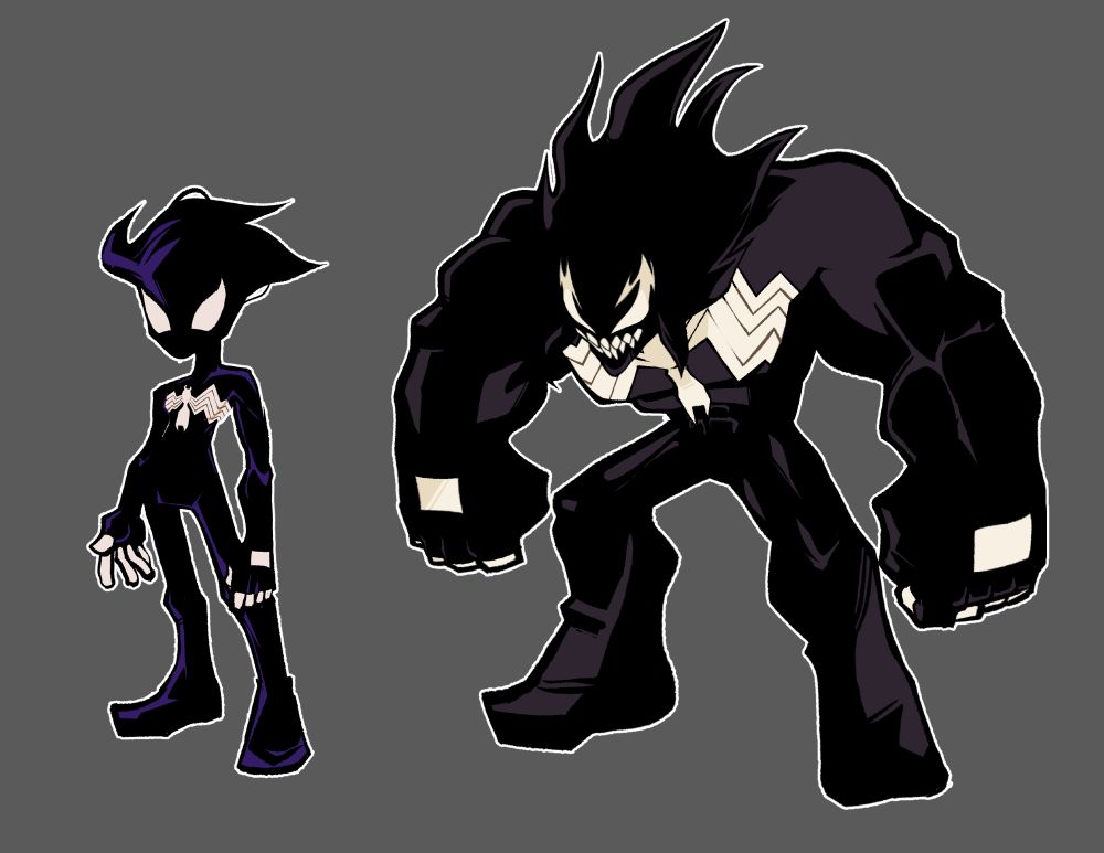 Spider-Man and Venom original designs by TerminalRepo