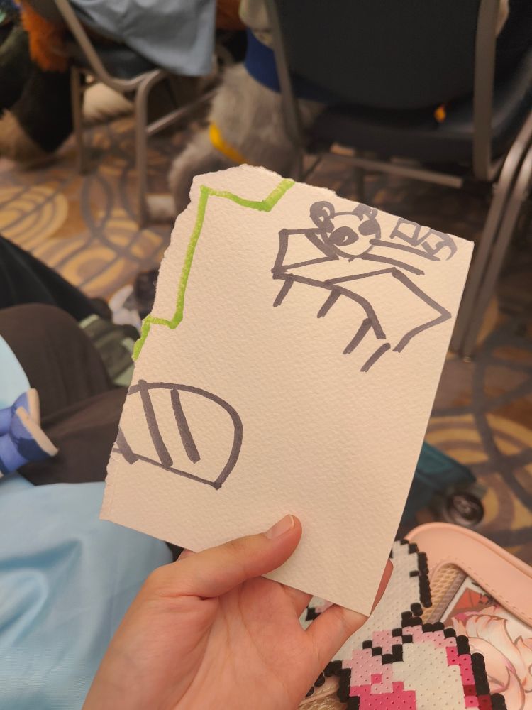 Torn apart painting from Midwest Furfest' Game Changer panel