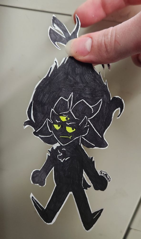 me holding GorgonzolaHooligan's creature