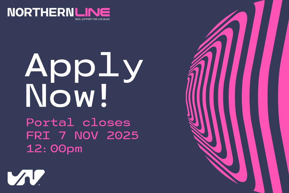 The text Apply Now on a blue background with title northern line and the northern line squiggly lines. Body text saying Portal closes Fri 7 Nov 2025