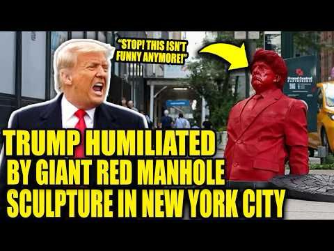 Trump FUMES As HUMILIATING Manhole Sculpture Appears in NYC!