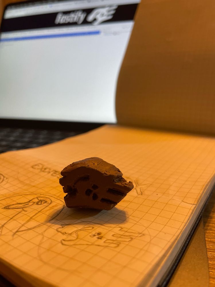Fastify logo clay stamp 