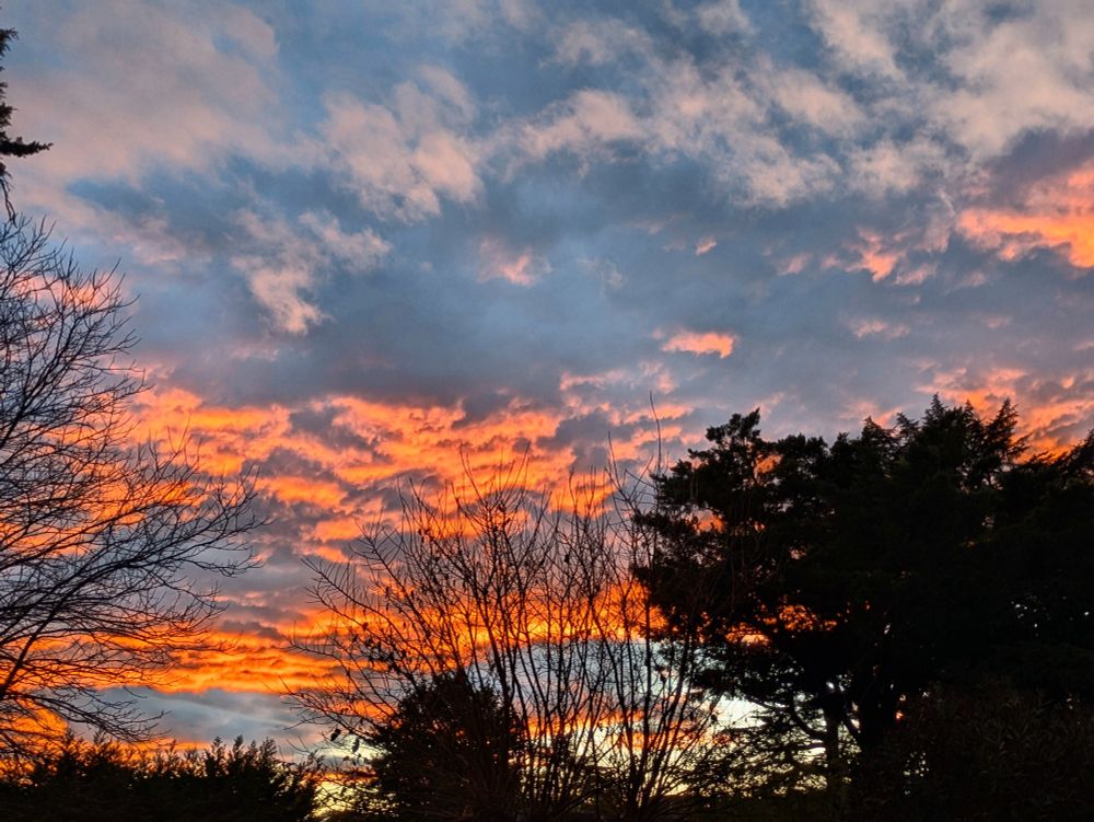 Coucher de soleil depuis mon balcon 