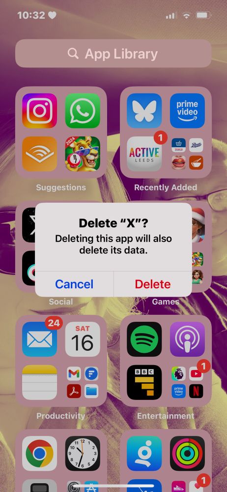 Removing X from my phone 
