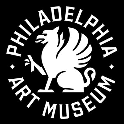 A very ugly black and white logo. A griffin (?!) with the words "Philadelphia Art Museum" written in a circle. Truly horrific.
