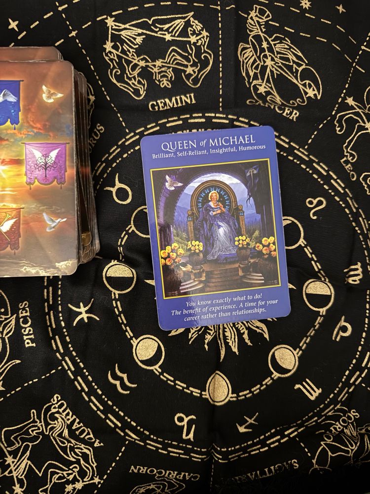 Queen of Michael in the archangel power tarot deck