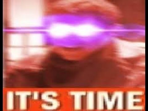 Pixy from Ace Combat Zero, with glowing red eyes, screaming "IT'S TIME"