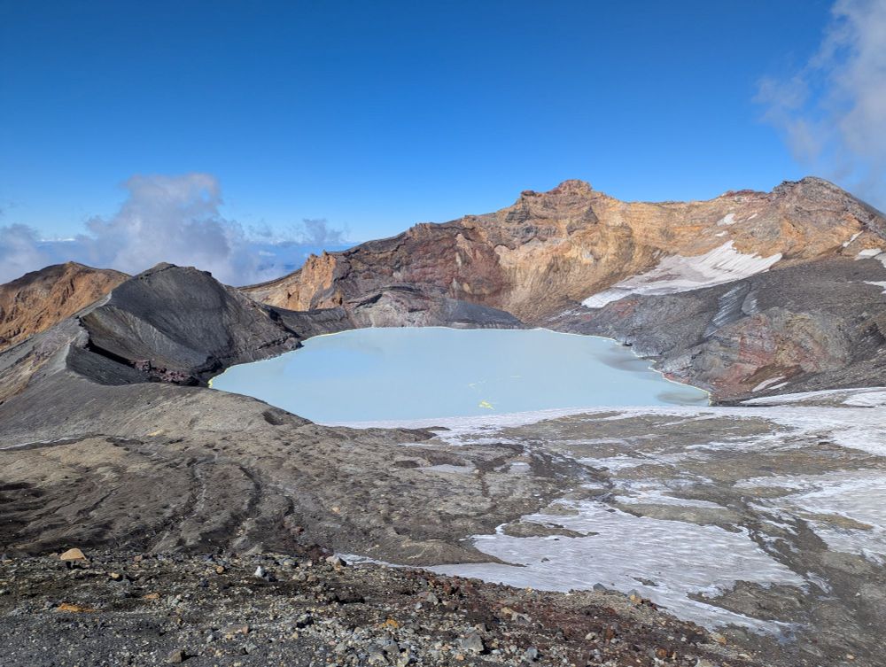 Te Wai ā-moe, the acidic crater lake in Mt Ruapehu.