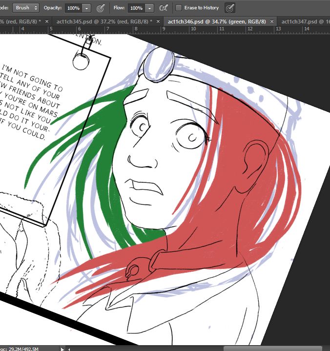 A WIP of Zhany turning her head quickly