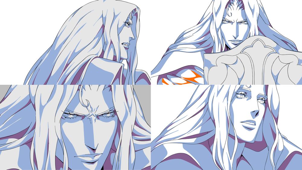 Layouts of Alucard from Castlevania season 4
