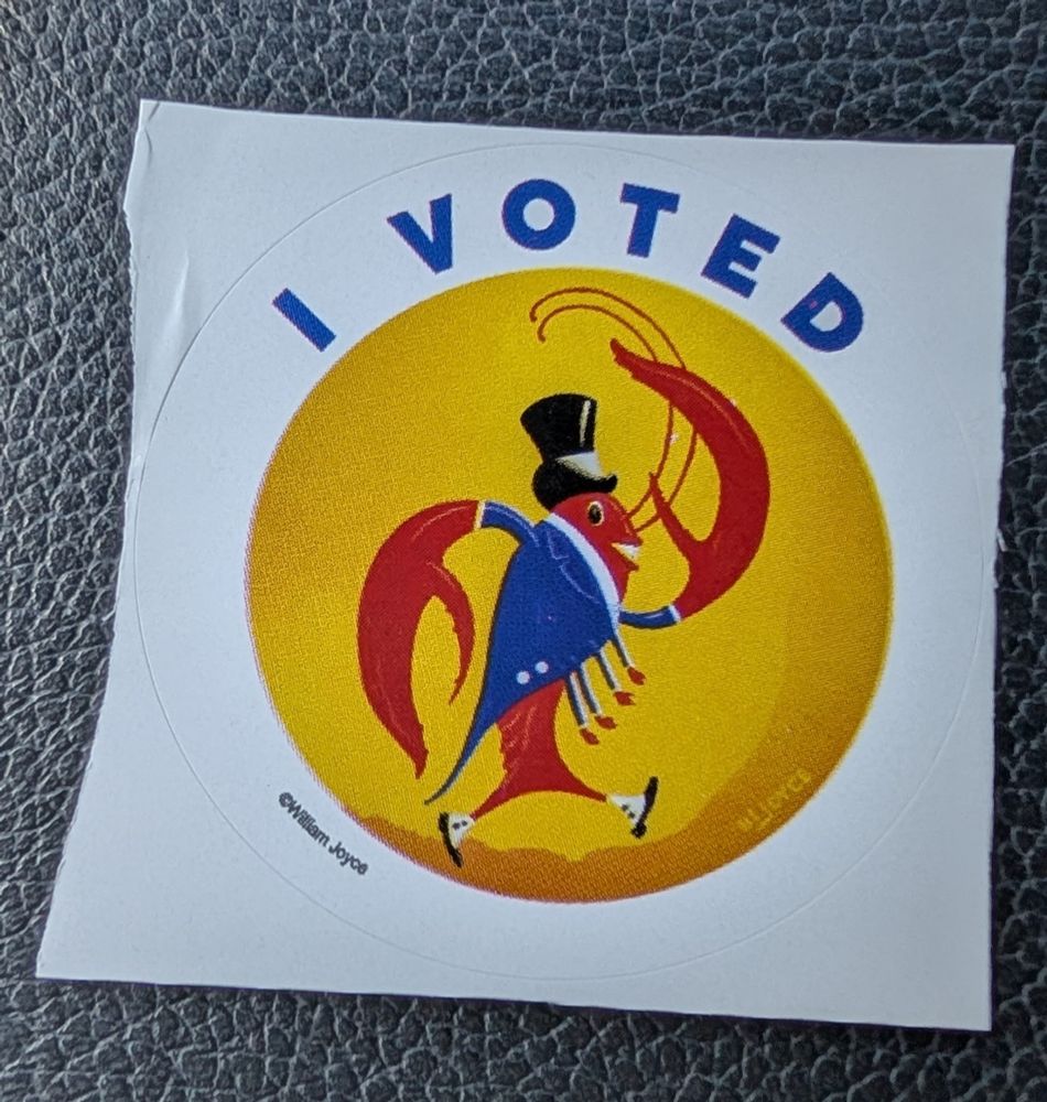 Louisiana "I voted" sticker.