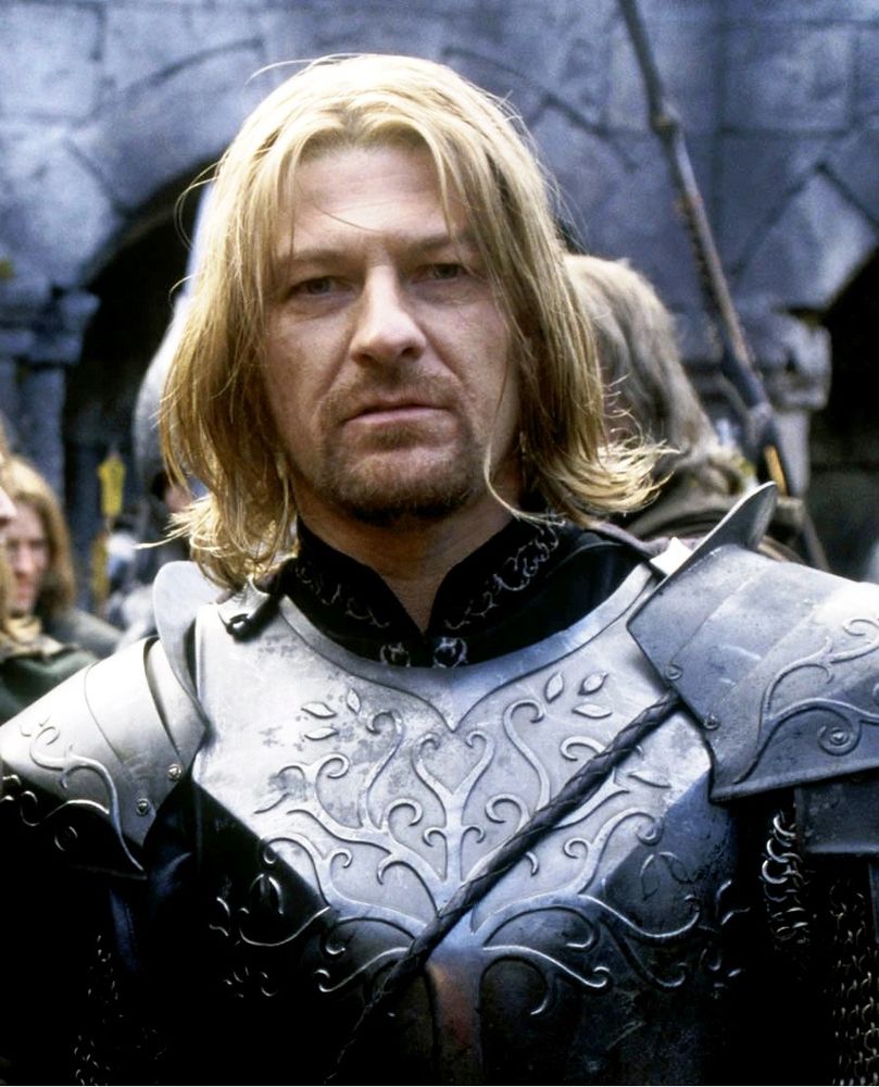 Man in armor with tree sigil. (Boromir from the lord of the rings trilogy) 