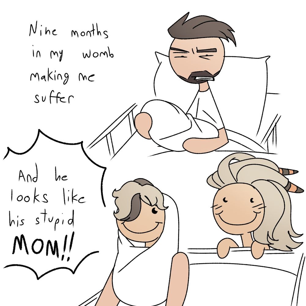 "Nine months in my womb making me suffer"

"And he looks like his stupid mom!!"