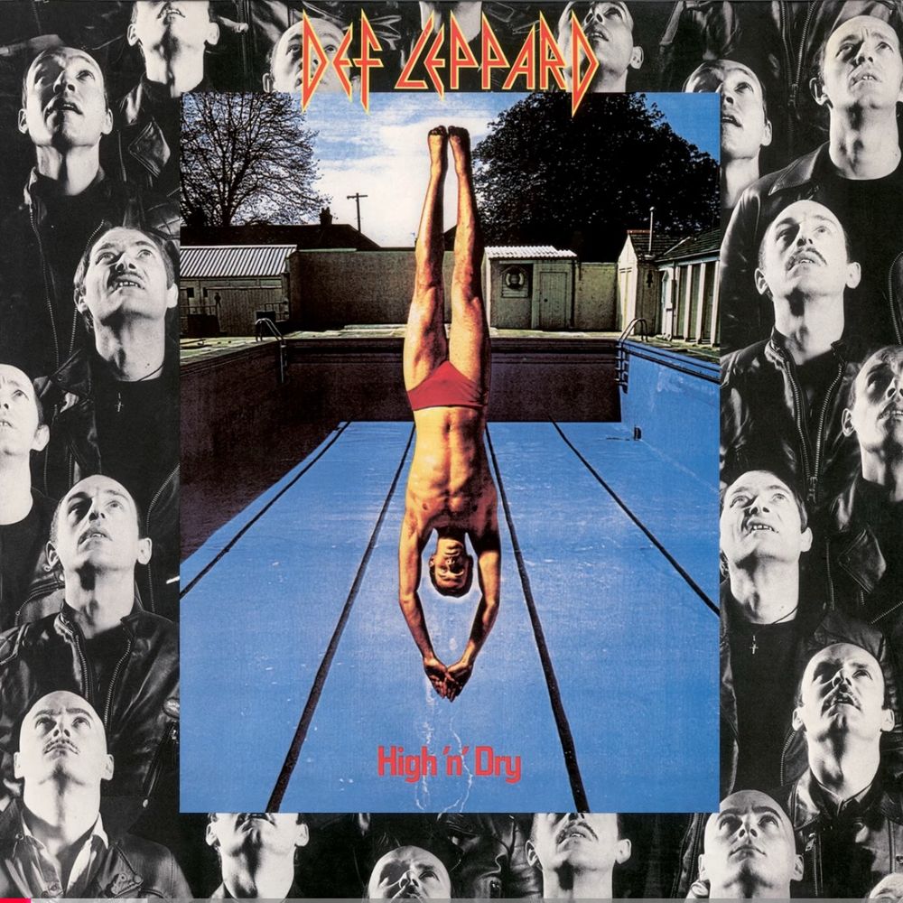 Def Leppard “High ‘n Dry” album cover, man diving into a swimming pool. (Song - Switch 625)