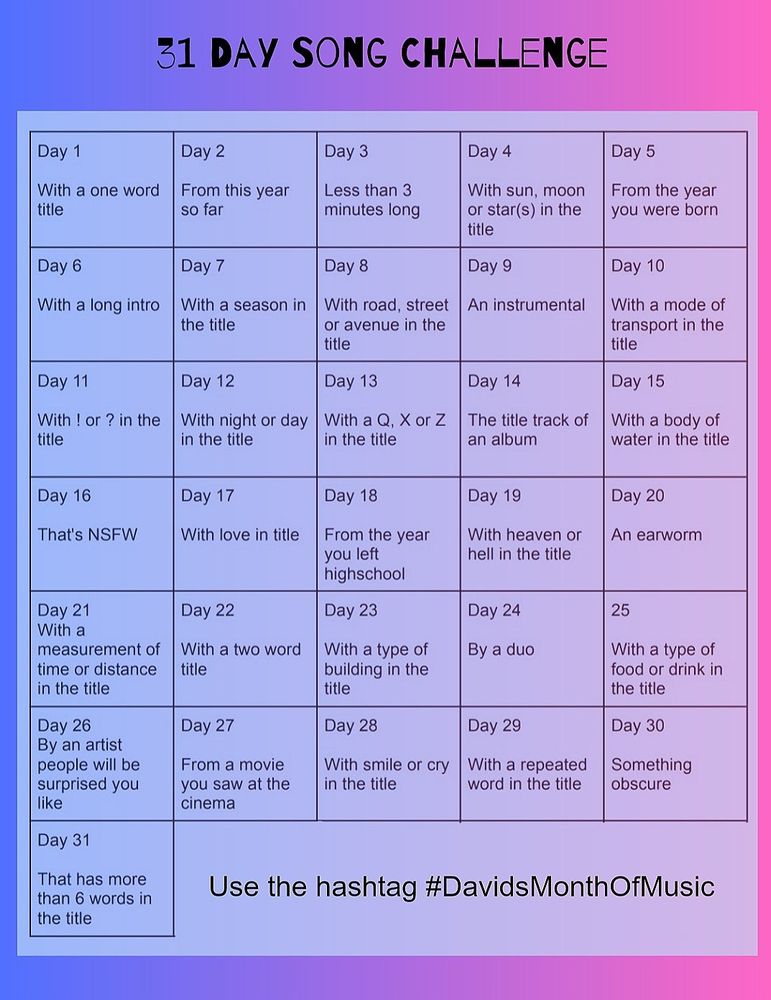 David’s Month of Music - 31-day challenge-  May 4th - "a song w/the sun, moon or star(s) in the title"