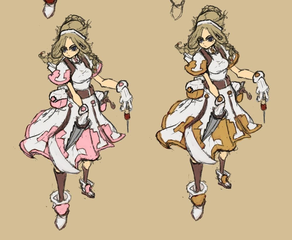 Pink and gold color variations, although I will probably just go with the red