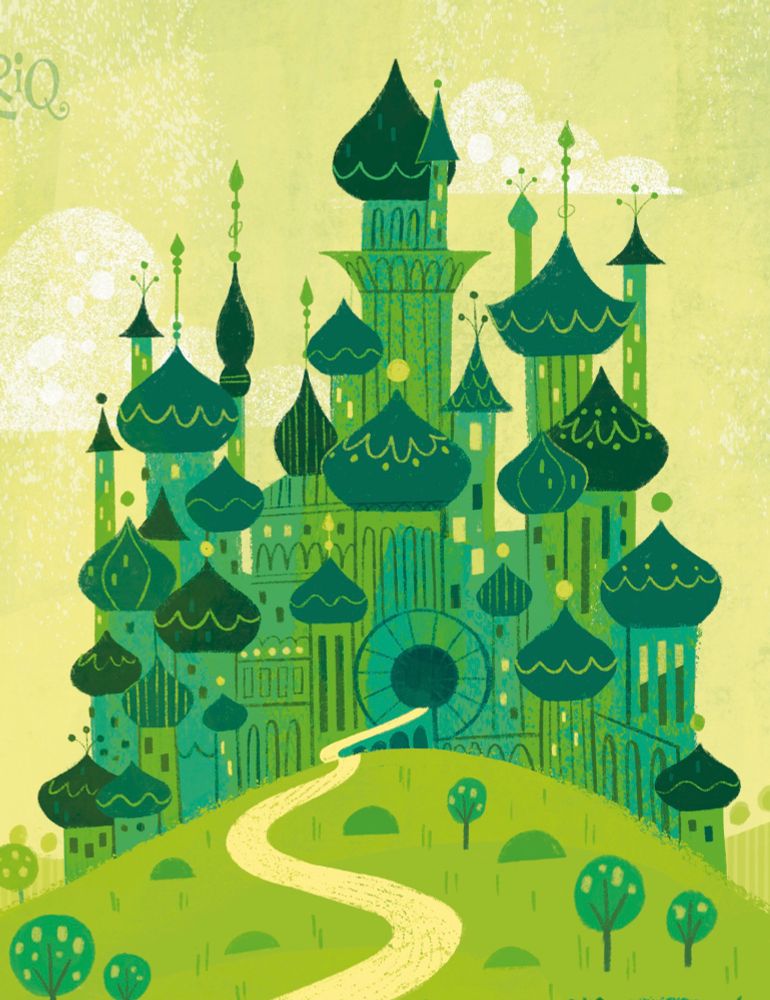 Close up of the emerald city. 