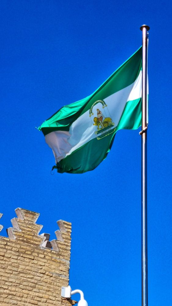 The flag of Andalucia