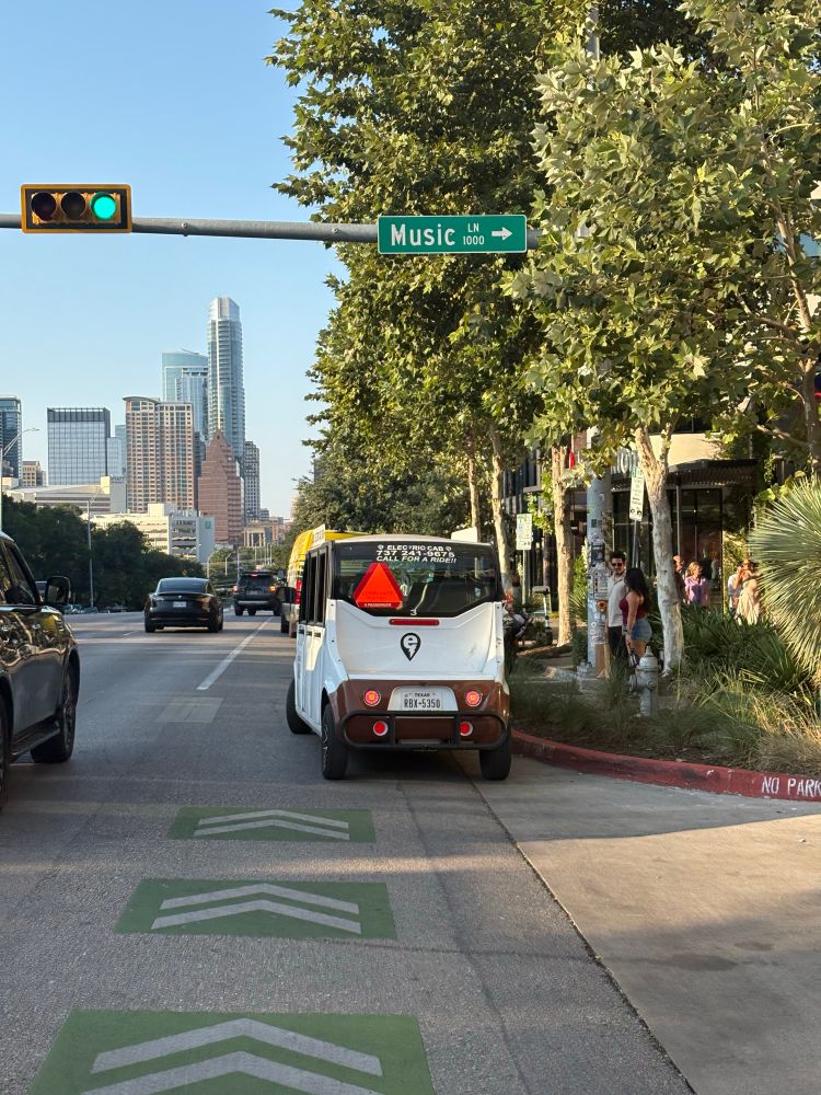 Car parked in bike lane