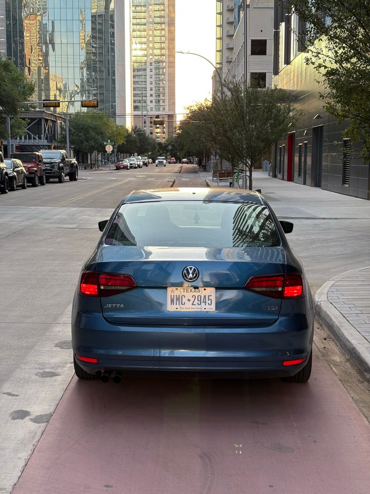 Car parked in bike lane
