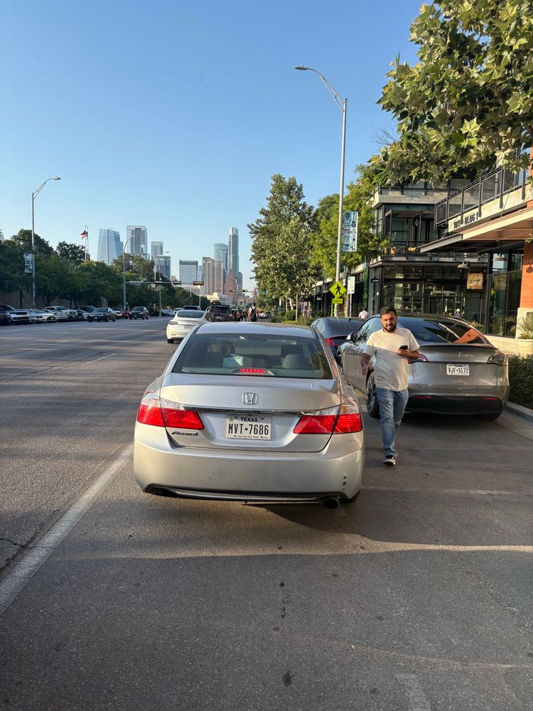Car parked in bike lane