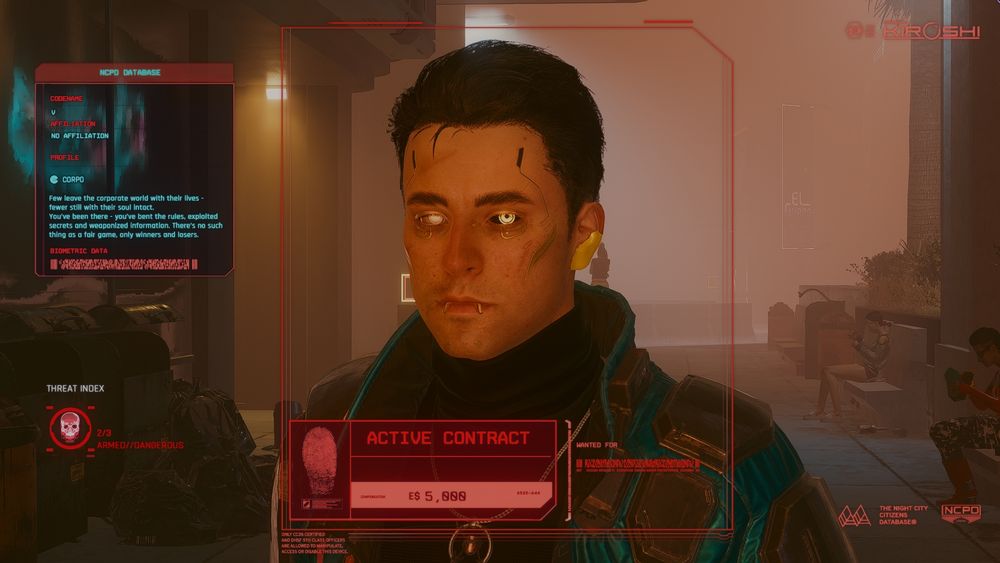 also really wanted to show his cold personality in his appearance, too-Vaughn is definitely emotionally sensitive but it's buried *deep* under a veneer of the calculated coldness that makes him the reliable merc he is, and that veneer only grows thicker after the heist because he doesn't want people to miss him when he eventually dies

And then Johnny takes up residence in his head and peels him apart like an orange and sees what an emotional wreck Vaughn really is 😅

Also don't think it's come up yet, but I wanted Vaughn's face a little thinner because he has a whole bunch of pre existing conditions that, despite proper maintenance of his implants and taking all his meds, gets worse the longer the Relic is in his head and it shows very early on in his face (he was born with Klinefelter and also needed a heart transplant when he was a baby, then another when he was 12, then a more permanent heart implant when he joined Arasaka, as well as almost going and deaf at age 14 before getting Kiroshis and audio implants due to issues cause by his immunosuppressants)

Not so fun fact: when Arasaka deactivated his implants, that included the heart implant and several hormonal implants to manage the side effects of having Klinefelter and Jackie had to rush him to Viktor after everything went down 😬

It's also canon in game that some corpo implants can be reset to work again after being deactivated, so they did that to keep Vaughn alive before carefully replacing each implant to prevent triggering cyberpsychosis-not a fun couple of months for him that was for sure