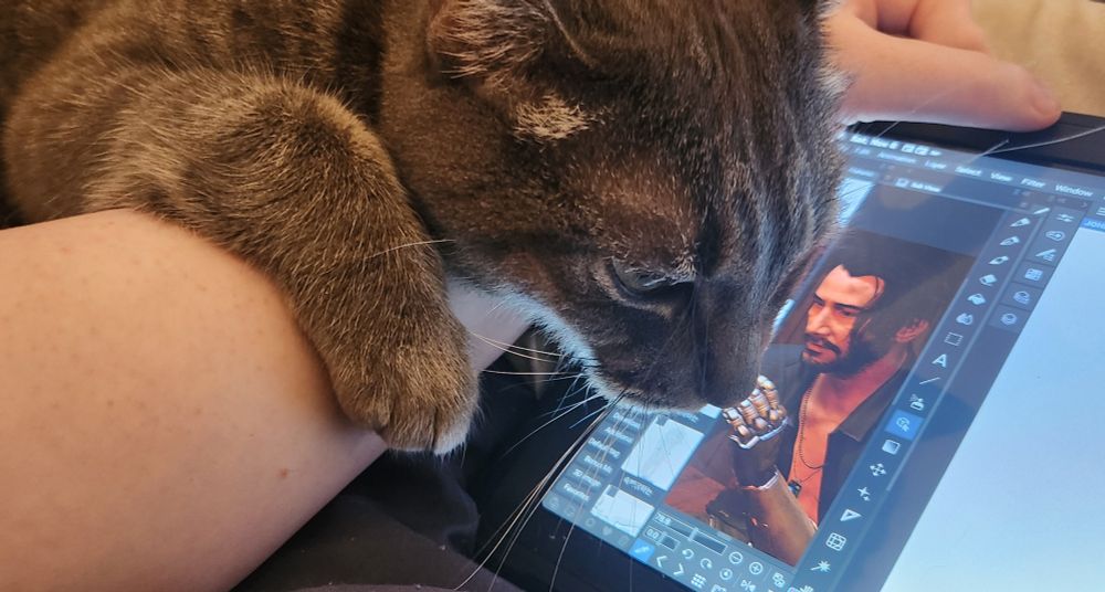 she now recognizes pics of Johnny, this girl is insane about him 😅

I've heard of stories of pets getting obsessed with like, cartoons and shit because their owners play them for them, but never video game characters, it's both hilarious and cute  