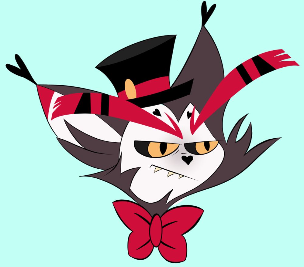 A headshot of husk from hazbin hotel