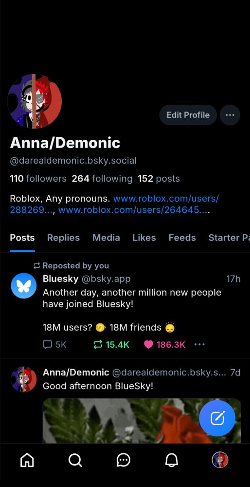 110 Followers on BlueSky!!! 👀😱🤯