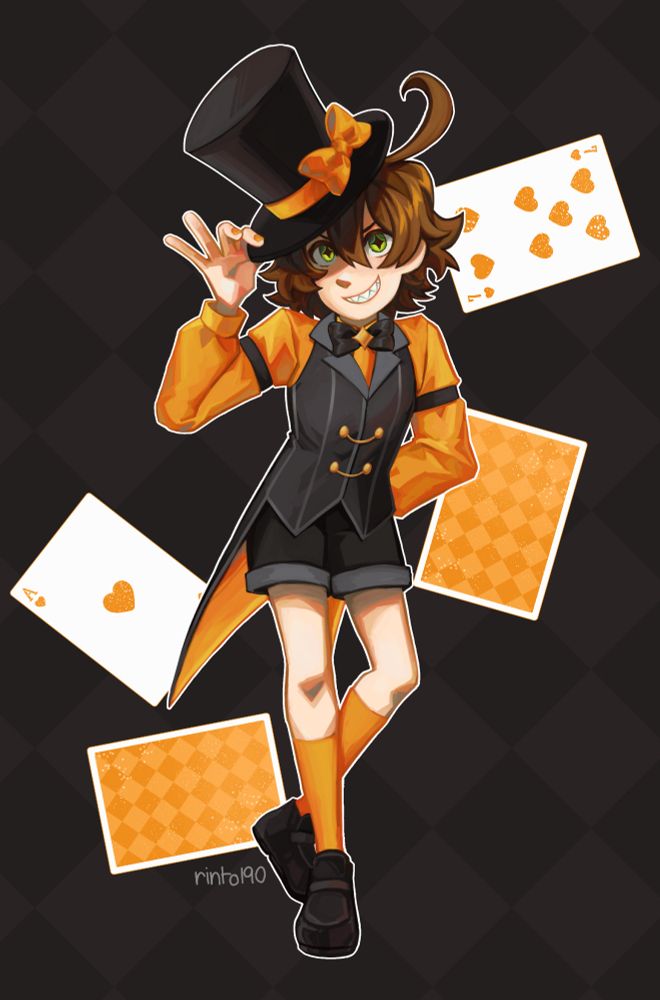 My OC dressed as a magician