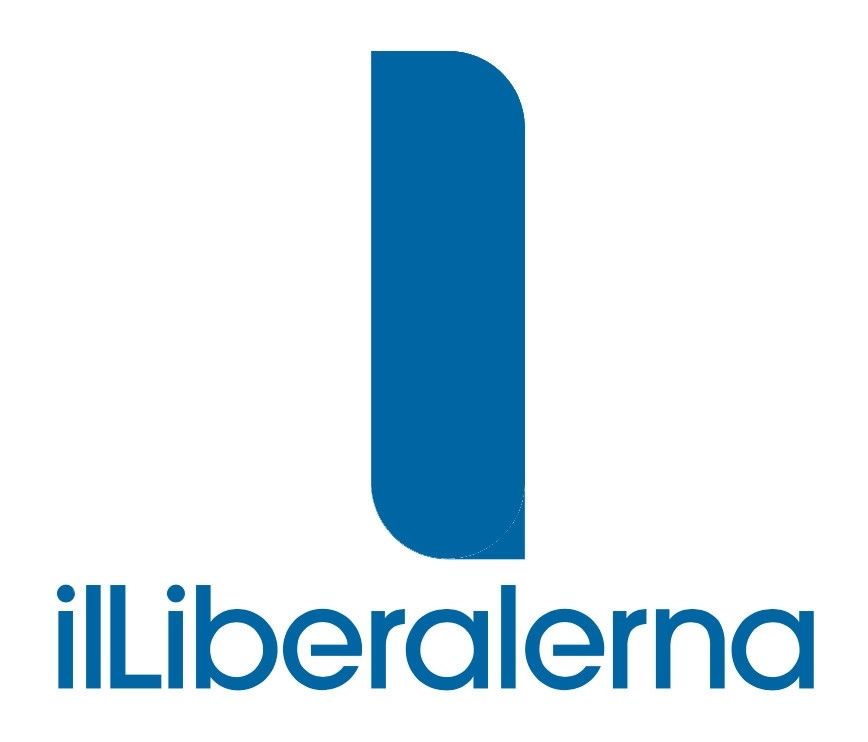 ilLiberalerna - loggan är ett lodrätt blått streck