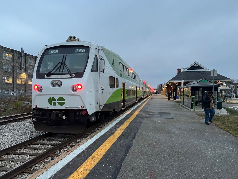 GO train at Kitchener station