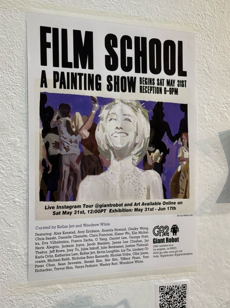 Flyer for a movie art gallery exhibition in Los Angeles 