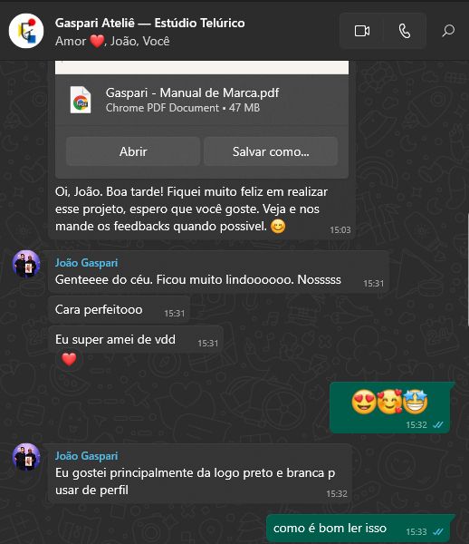 Print da resposta do cliente.