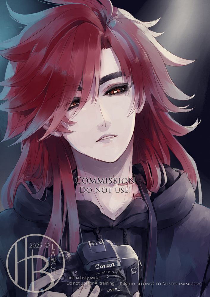 Rashid portrait holding a camera. Commissioned by Alister. Thank you!