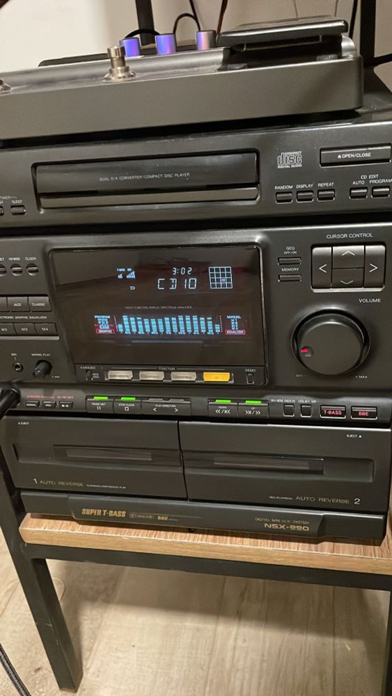 A photo of a music player, playing the 10th track of a CD