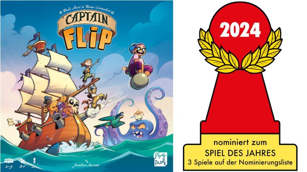 Nominiert zum Spiel des Jahres 2024: „Captain Flip“