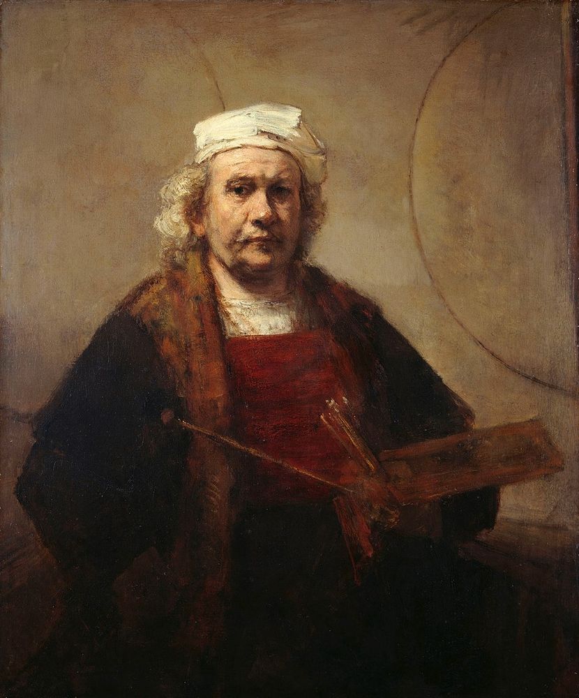 Rembrandt’s self portrait with two circles
