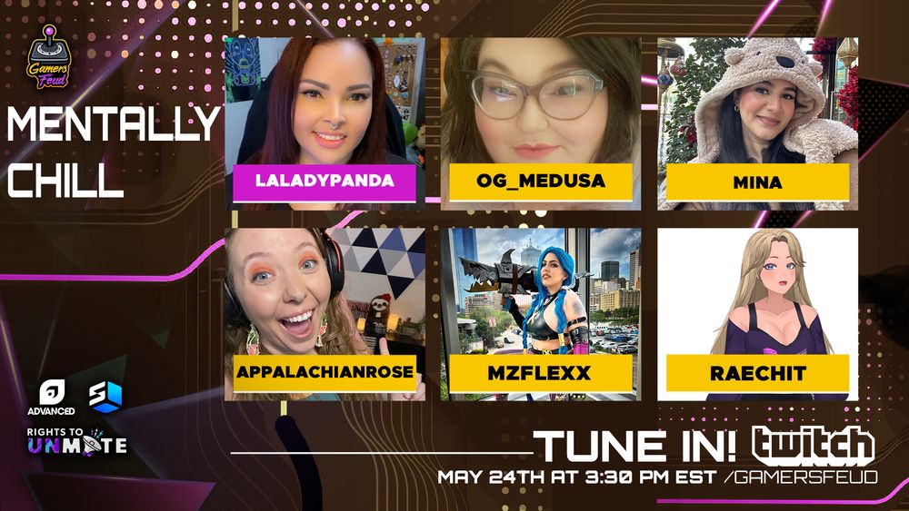 Mentally Chill: LaLadyPanda, OG_Medusa, Mina, AppalachianRose, MzFlexx, and Raechit.