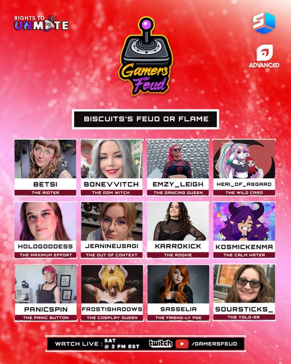 Betsi, Bonevvitch, Emzy_Leigh, Heri_of_Asgard, Hologoddess, JeanineUsagi, Karrokick, KosmicKenma, PanicSpin, FrostiShadows, Sasselia, and SourSticks_